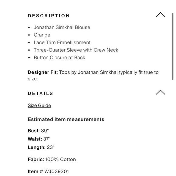 Jonathan Simkhai Blouse - Picture 7 of 7